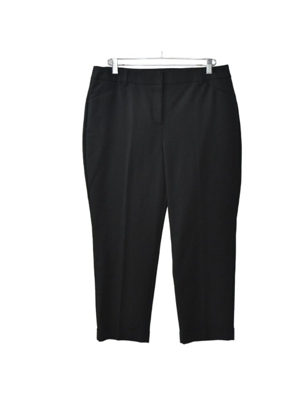 Chicos So Slimming Crop Pants Womens 12 Chicos 2 Serene Stretch Cuffed Black